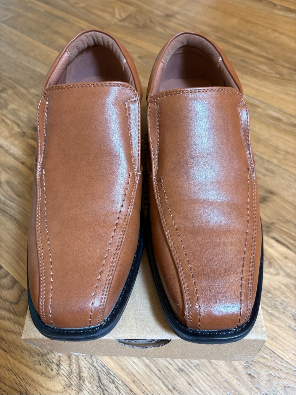 Bruno Marc Boy's Slip-On Dress Loafers in Brown Sz 5